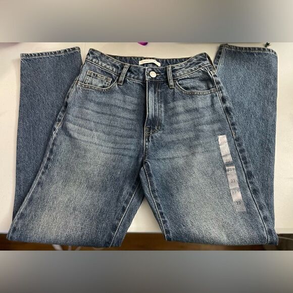 PACSUN NWOT blue wash straight leg mom jean - Picture 6 of 7